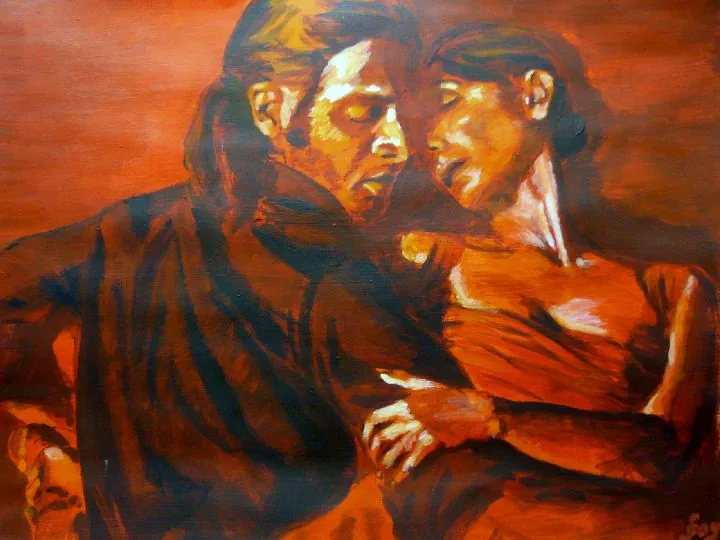 Tangopaar in eleganter Umarmung – Tango Argentino